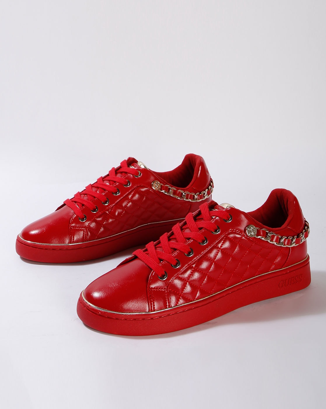 guess red sneakers