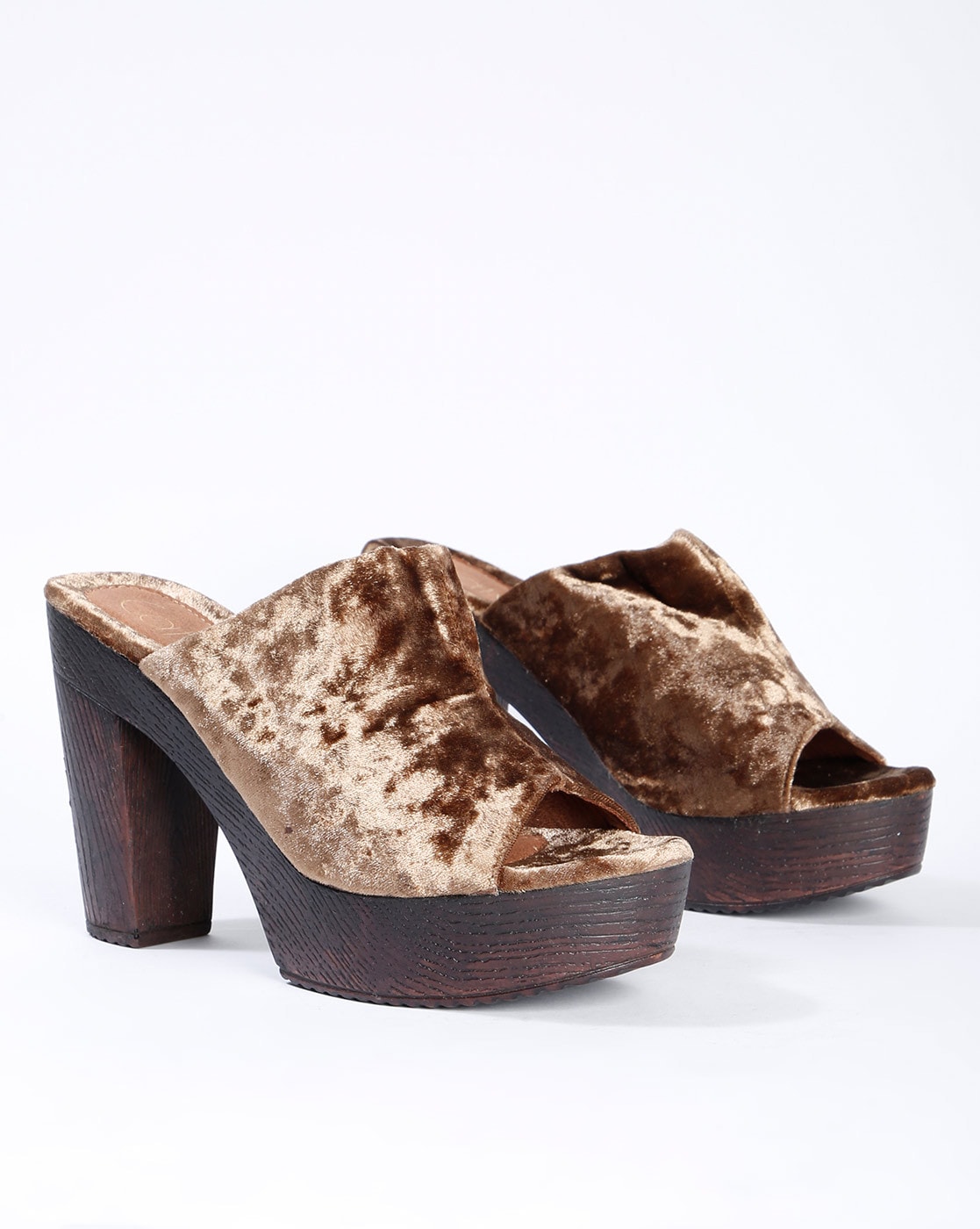chunky heel wedges