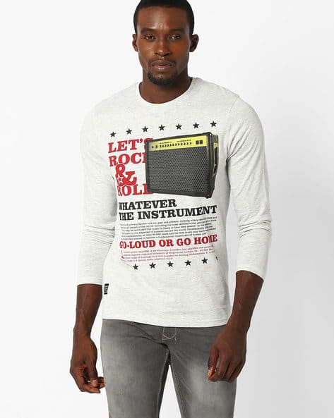 Printed T-shirt with Full Sleeves