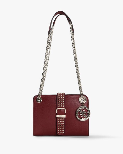 guess burgundy purse