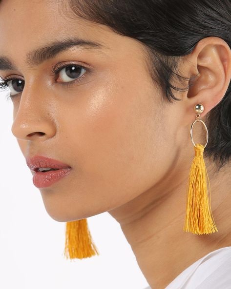 Paparazzi - DIP The Scales - Yellow Fringe Earrings | Fashion Fabulous  Jewelry