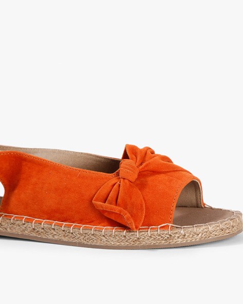 Orange suede 2024 sandals