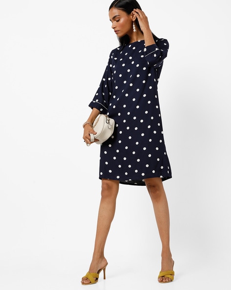 black polka dot dress old navy