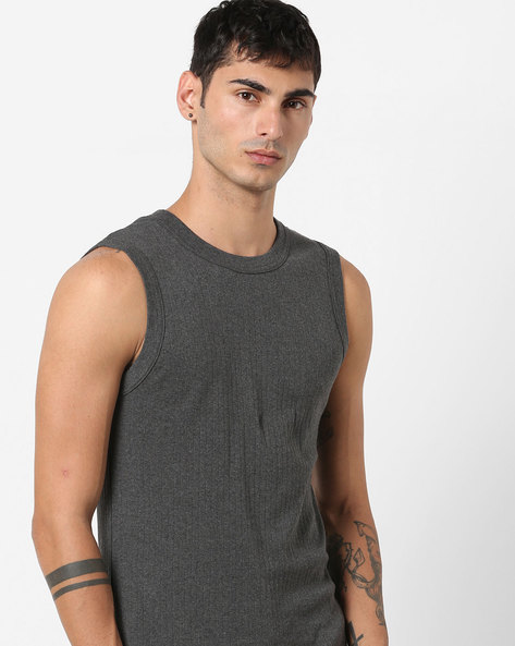 Mens Clothing T-shirts Sleeveless t-shirts Wales Bonner Cotton Sleeveless Chenille Top for Men 