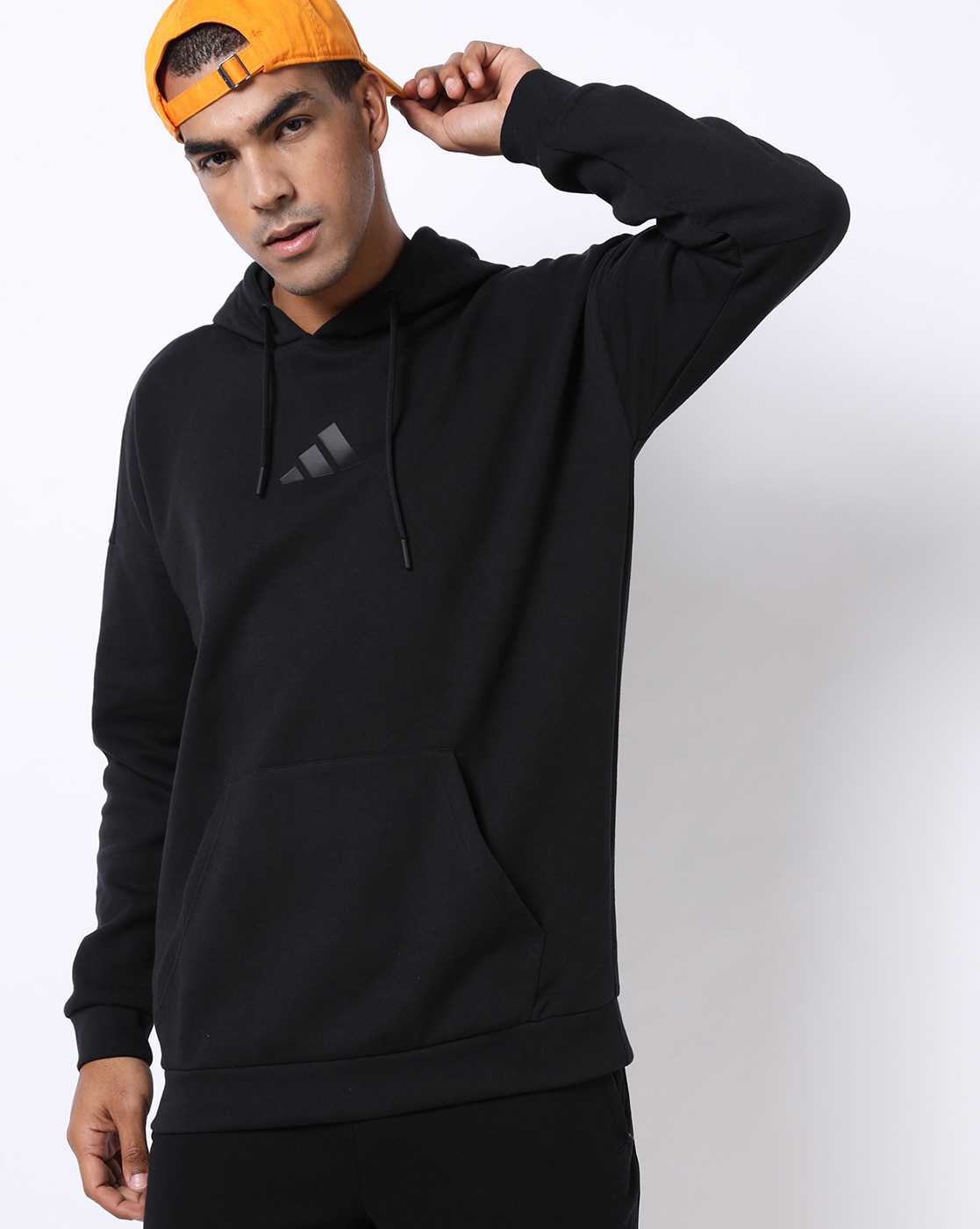 black on black adidas hoodie