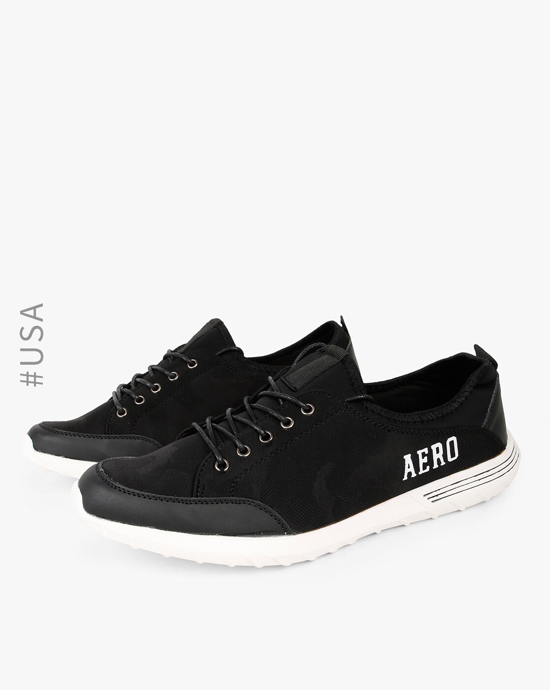 black casual lace up shoes