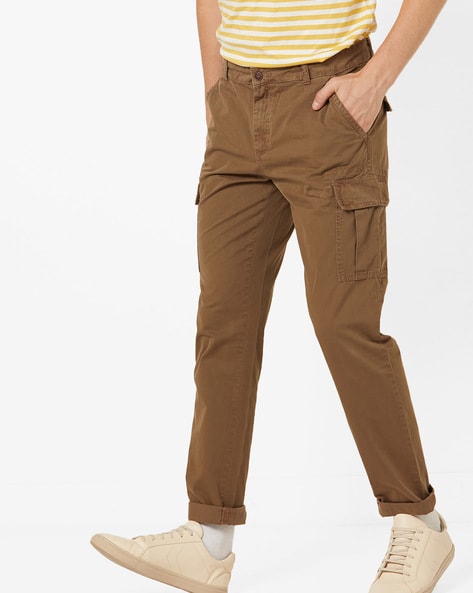 Mid-Rise Slim Fit Cargo Pants
