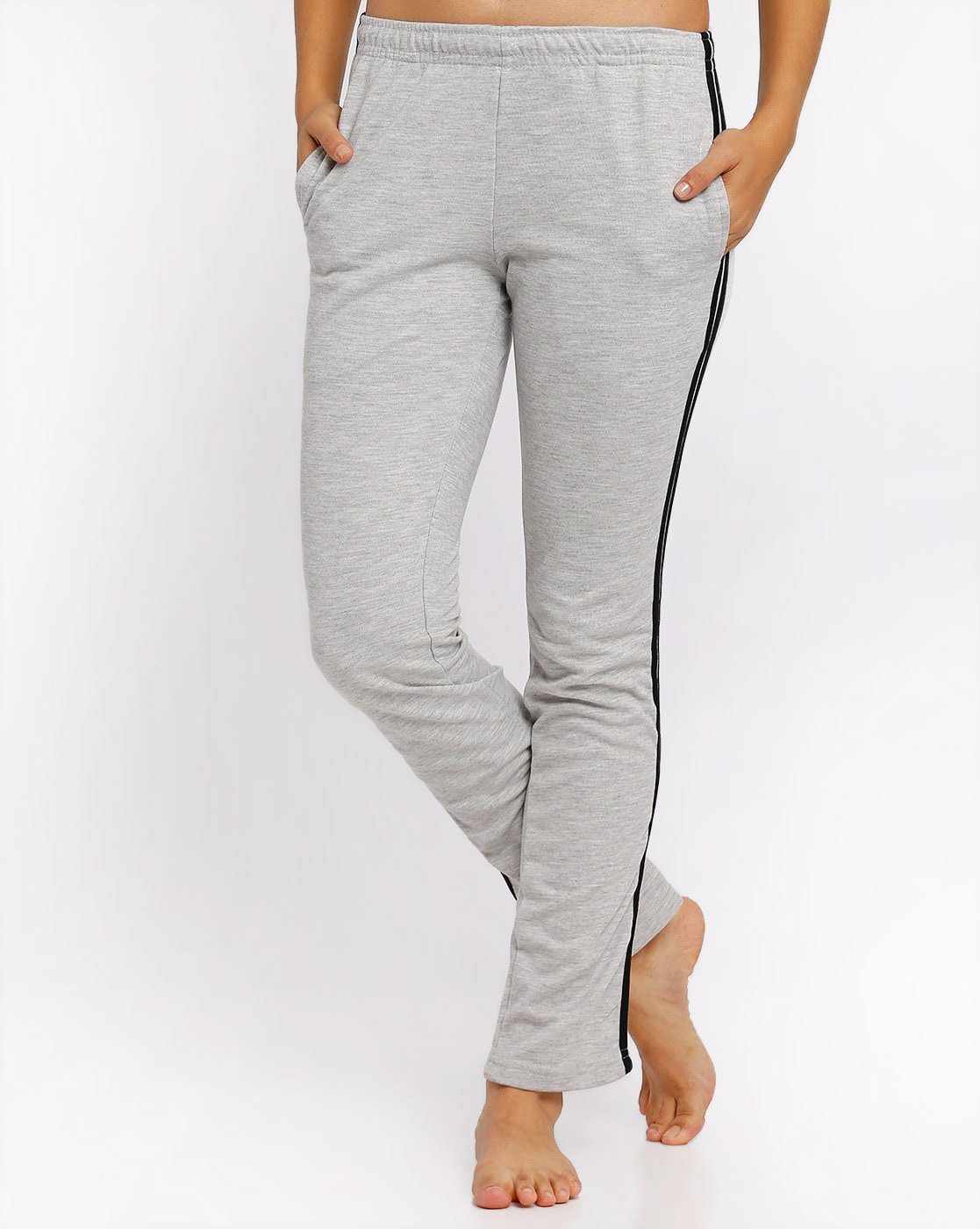 grey track pants womens