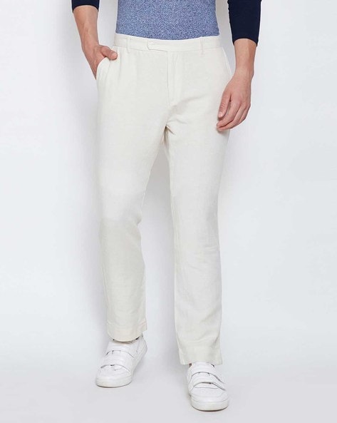 Comfort Cady Morissey Trousers in White | JOSEPH