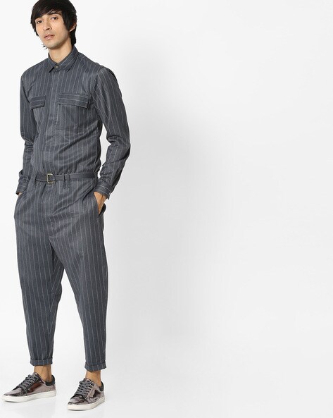 Men Lounge Fleeced Sleepwear Long Sleeve Zip-up Hooded Jumpsuit with  Kangaroo Pockets Home Casual Romper - Walmart.com