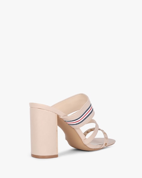 Strappy discount nude mules