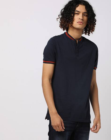 Buy Navy Blue Tshirts For Men By Ajio Online Ajio Com