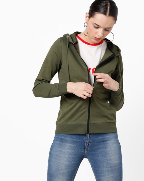 olive green sweatshirt women