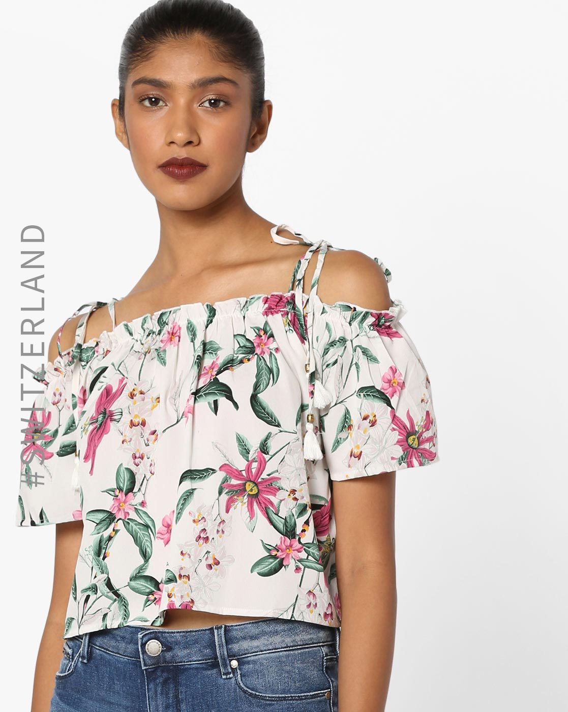 Tally Weijl Off the shoulder top roze casual uitstraling Mode Tops Off the shoulder tops 