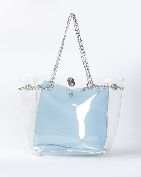 blue handbags