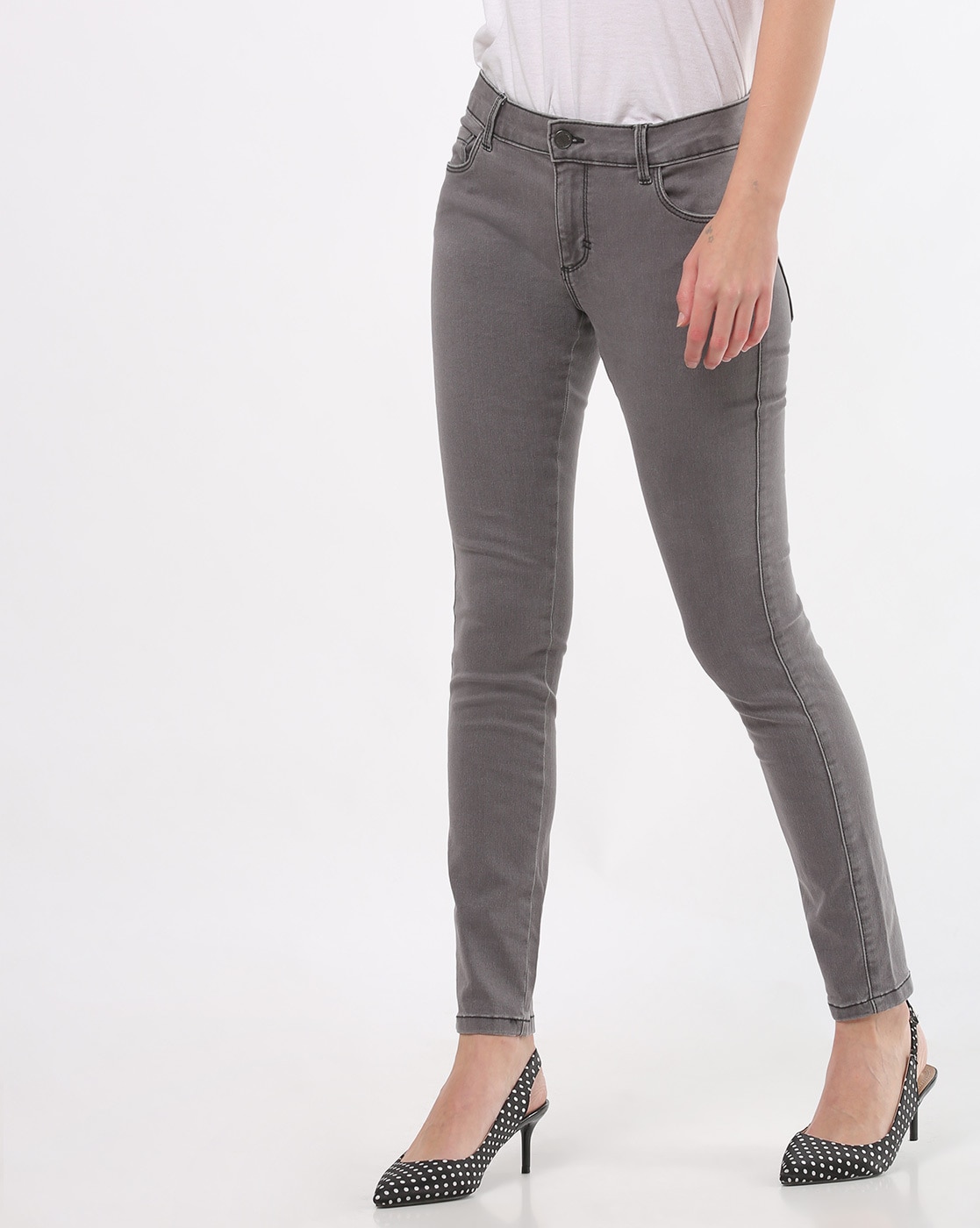 grey cropped jeggings