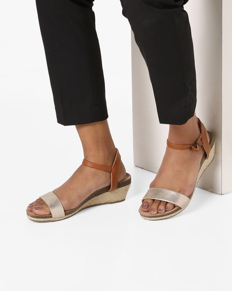 CASSIE Black Leather Wedge Sandal | Women's Sandals – Steve Madden