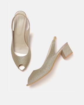 peep toe slingback heels