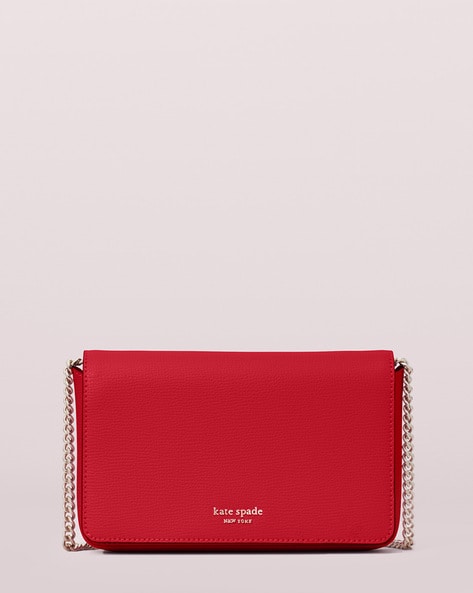 Kate Spade - Red Textured Leather Crossbody w/ Bow – Current Boutique