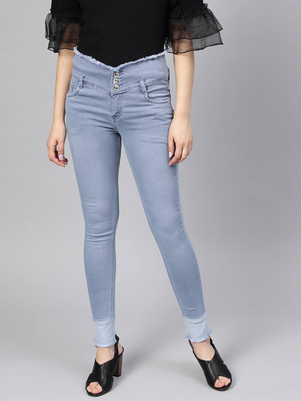 purple feather jeans