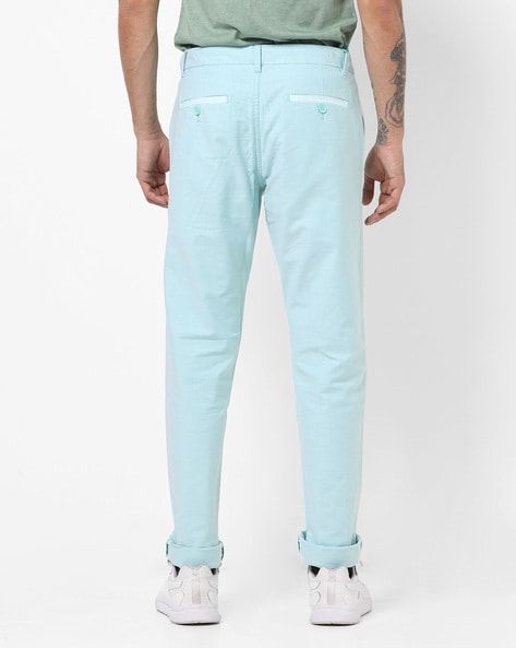 HANGUP Formal Trousers : Buy HANGUP Formal Trousers Bottom Wear Slim Fit  Formal Trousers Aqua Color Online | Nykaa Fashion