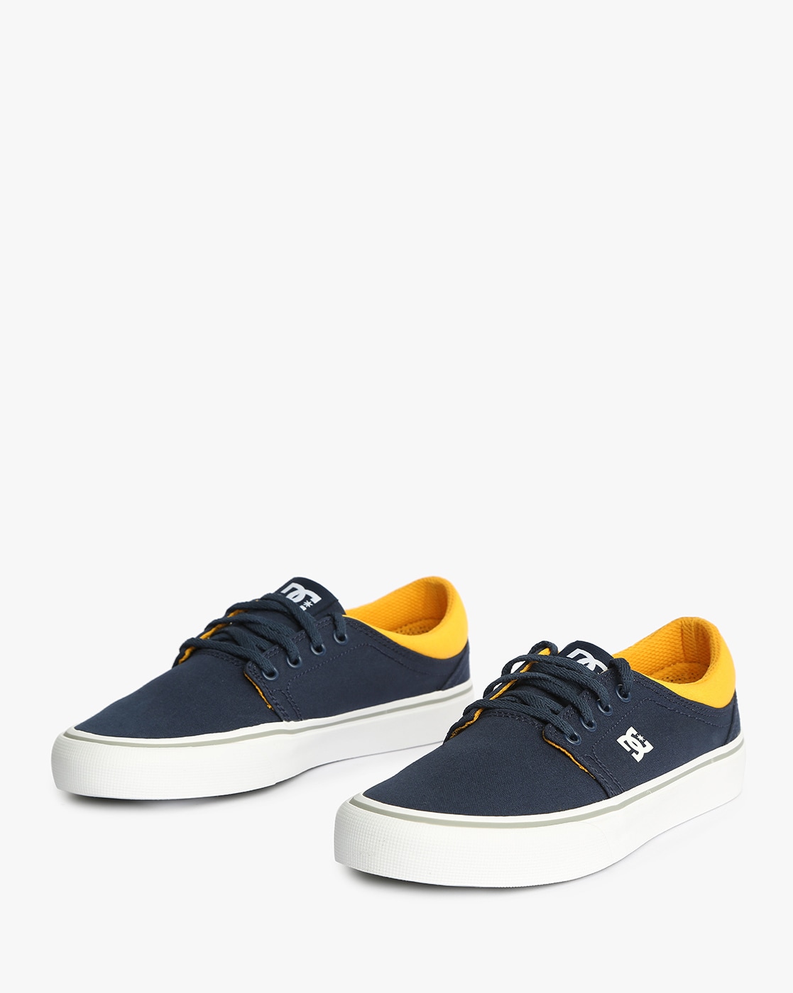 blue and yellow dc shoes