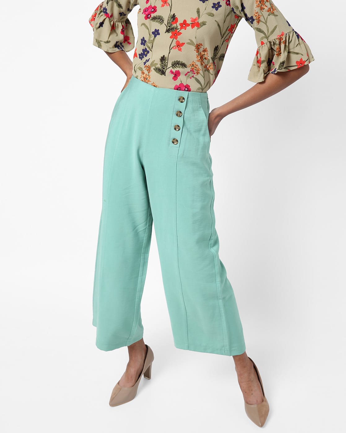 low rise palazzo pants