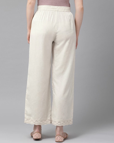 palazzo pants off white