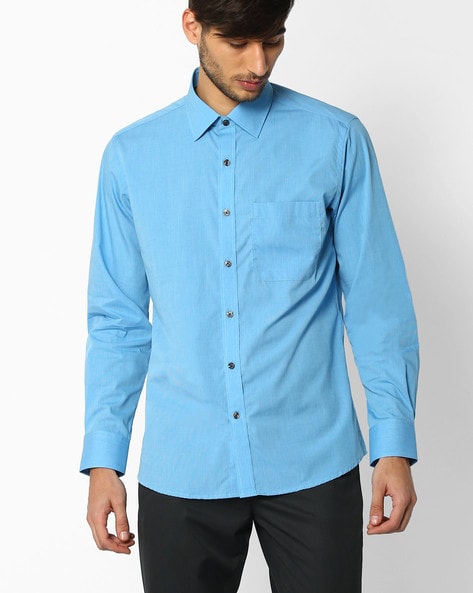 turquoise blue formal shirt