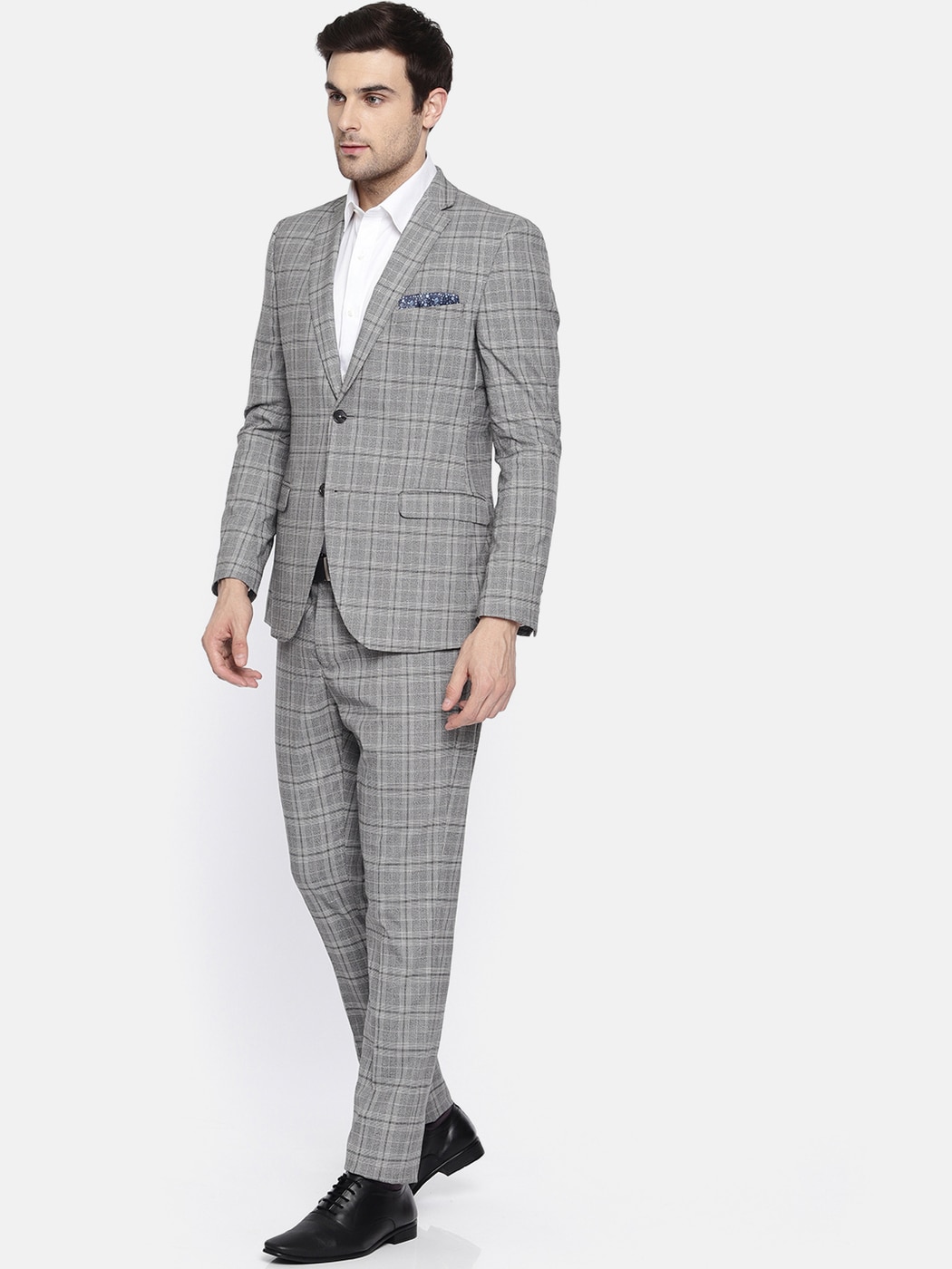 Gray check outlet coat pant