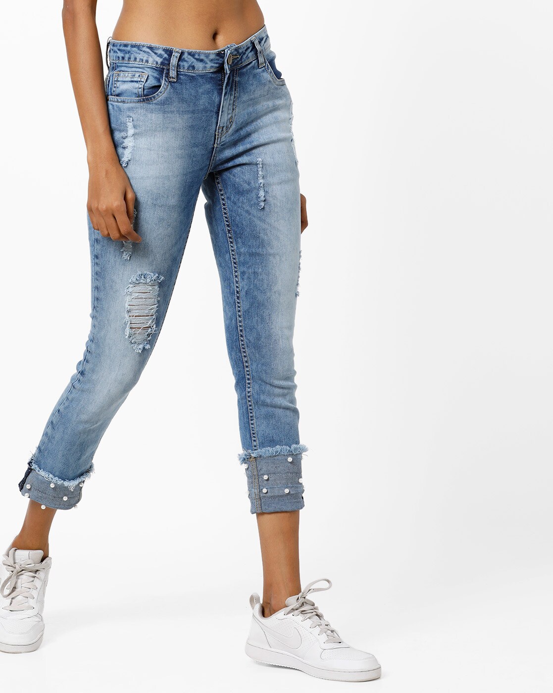 Buy Blue Jeans Jeggings For Women By Ajio Online Ajio Com