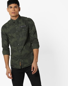 superdry olive green shirt