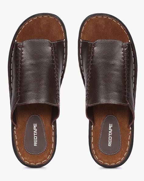 Redtape Men's Brown Leather Sandals and Floaters - 6 UK/India (40 EU)  (RSS1692) : Amazon.in: Fashion