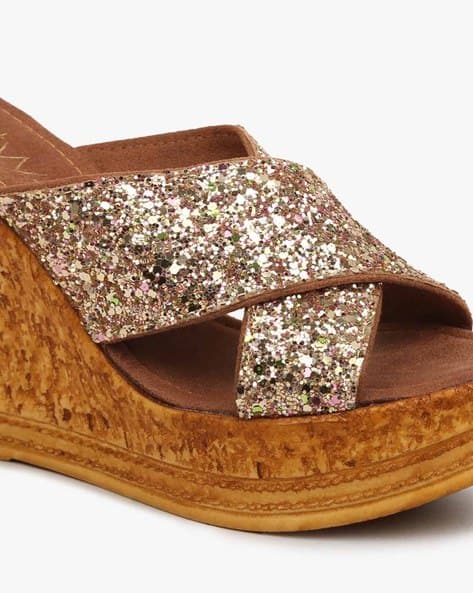 Glittered Strap Wedges (Image - 2)