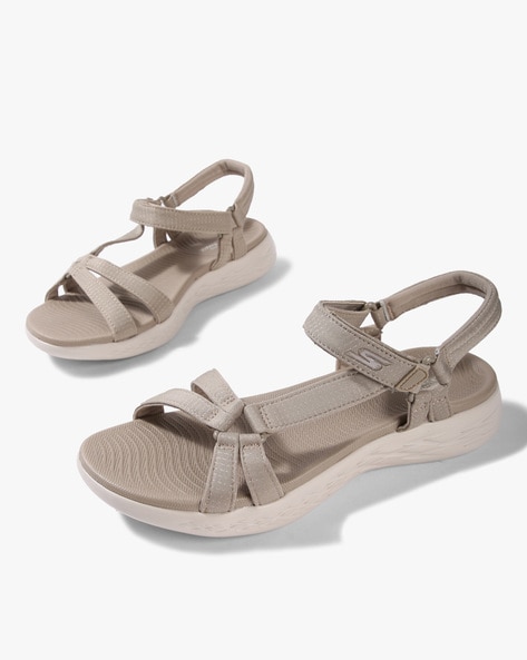 Skechers strappy flat sandals with clearance slingback