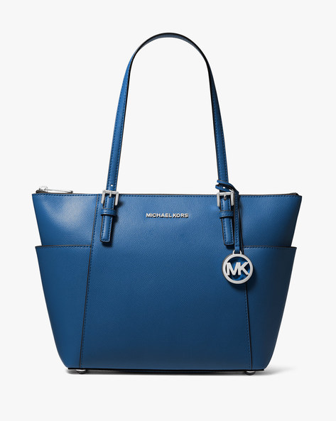Buy Michael Kors EW TZ Leather Tote Bag with Adjustable Strap | Grecian  Blue Color Women | AJIO LUXE