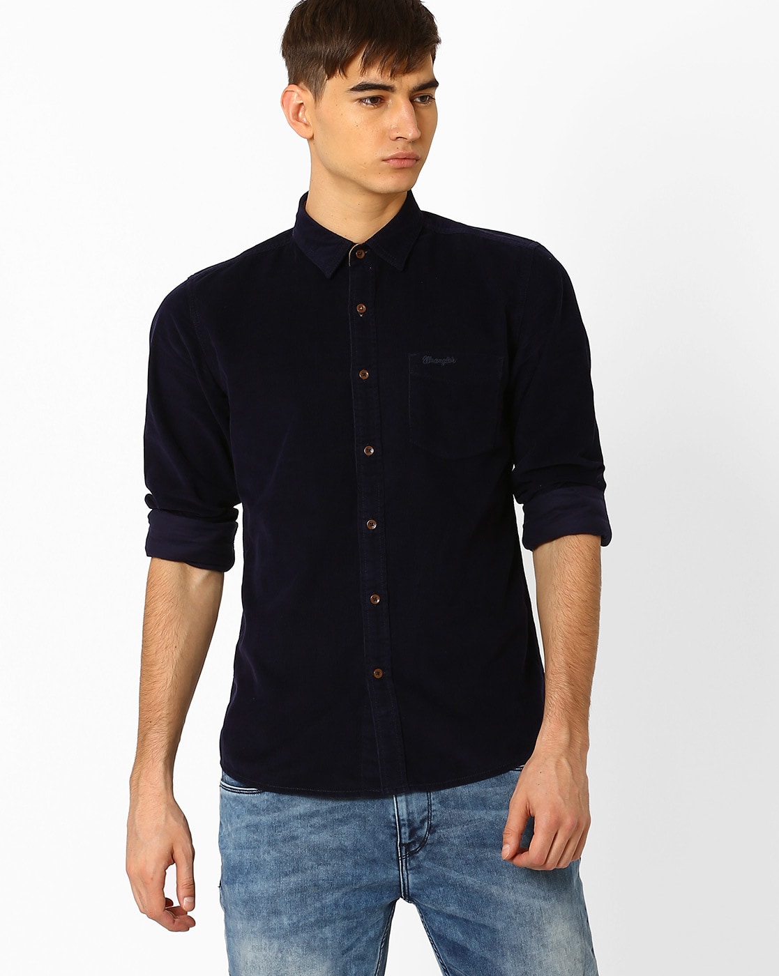 navy corduroy shirt mens