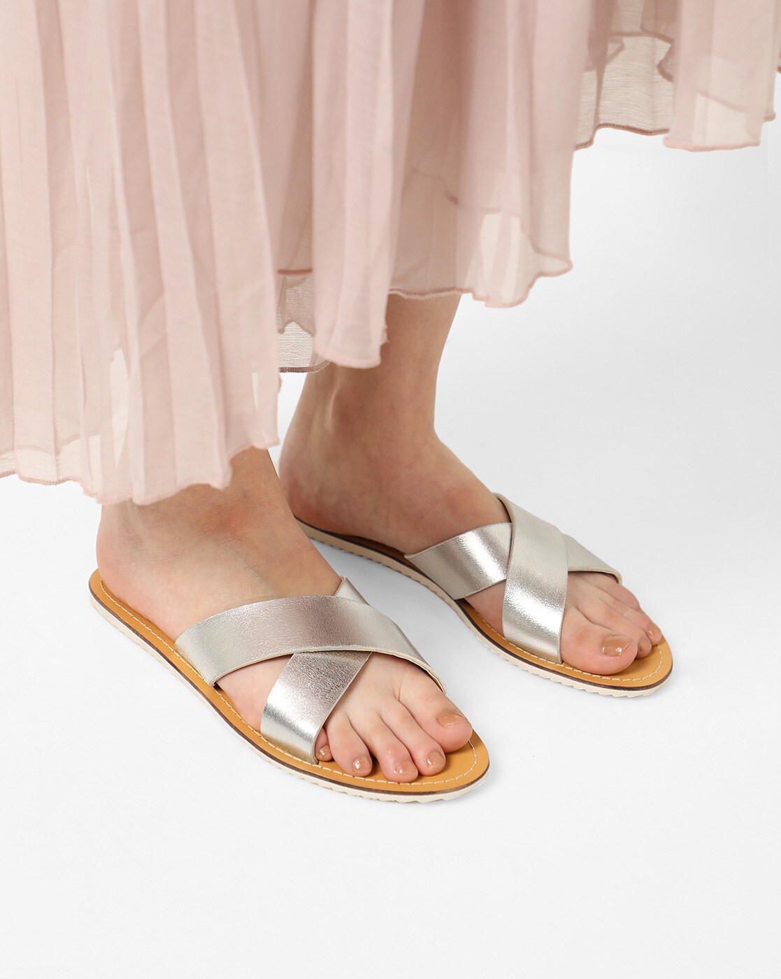 criss cross flat sandals