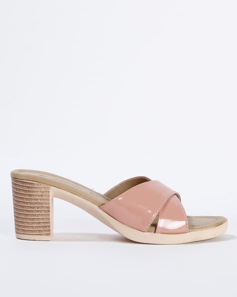 Criss-Cross Sandals with Block Heels (Image - 1)