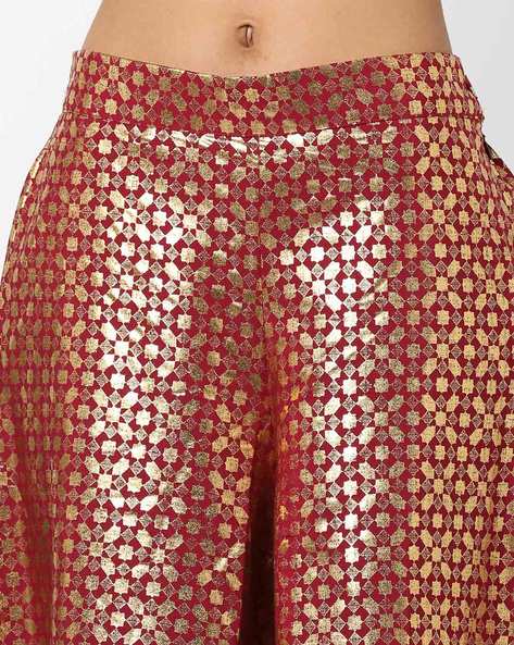 Buy Red Printed Pants Online - W for Woman