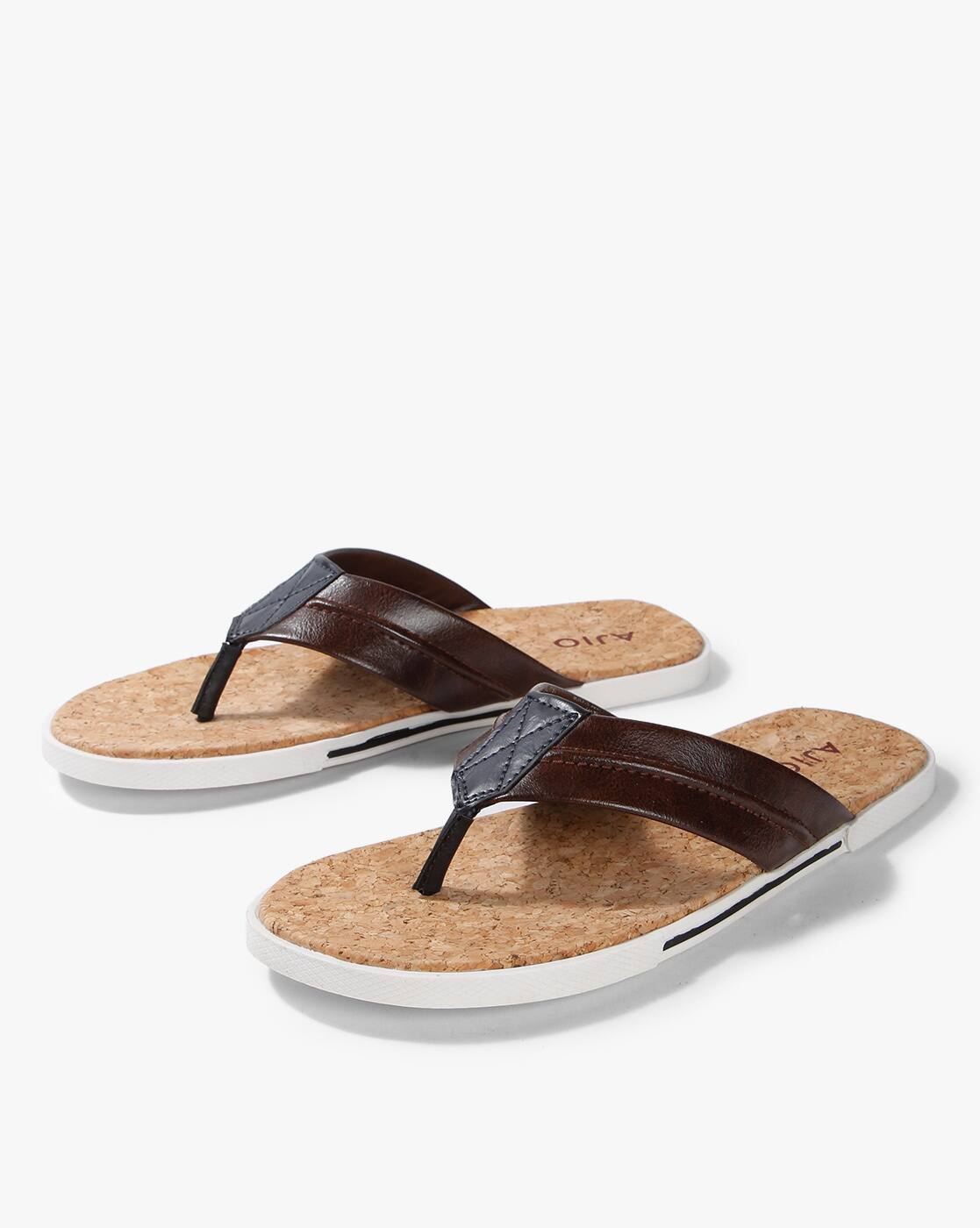 Buy Dark Brown Flip Flop u0026 Slippers for Men by AJIO Online | Ajio.com