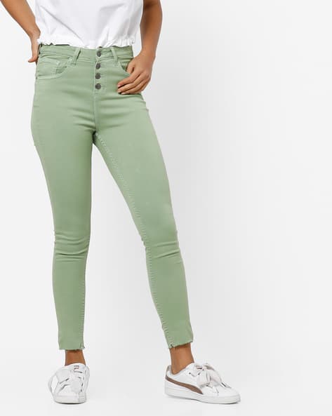 sea green jeans