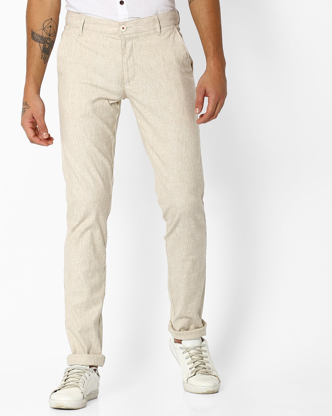 Buy Cream Trousers  Pants for Men by COOL COLORS Online  Ajiocom