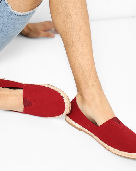 red espadrille shoes