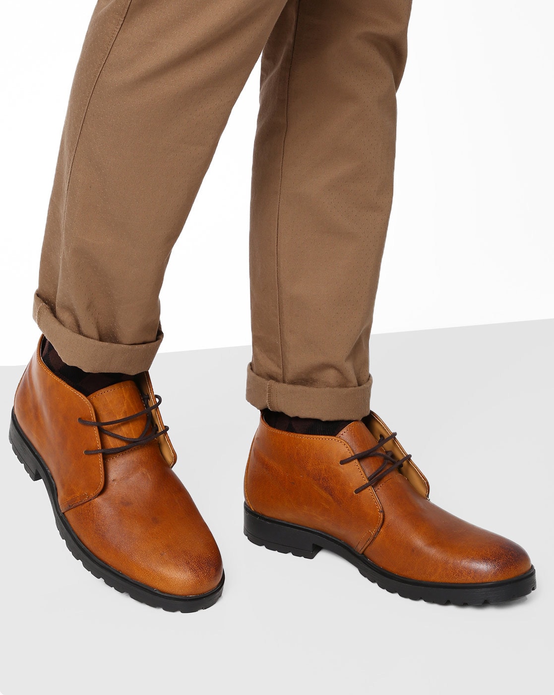 genuine leather chukka boots