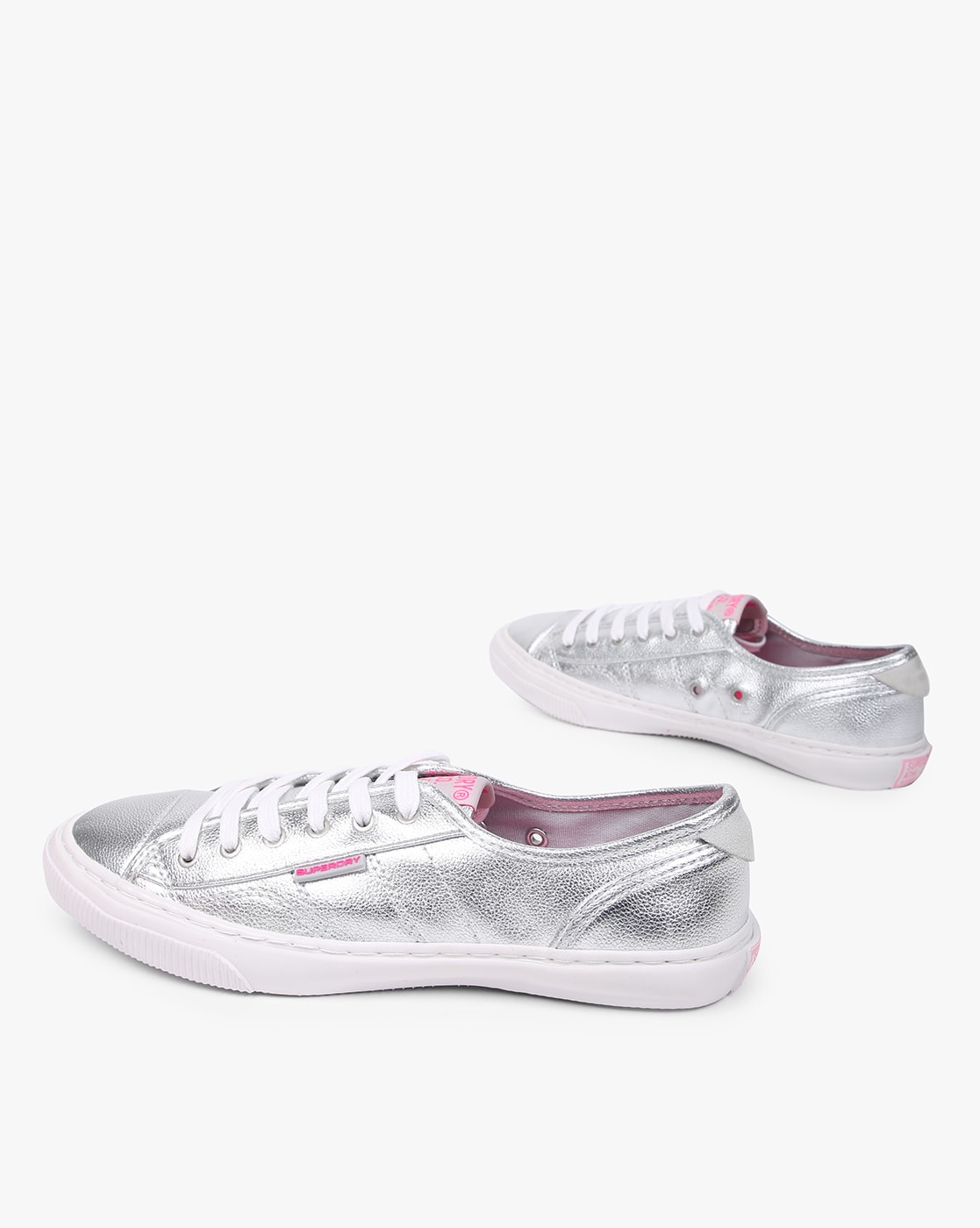 Superdry sale silver trainers