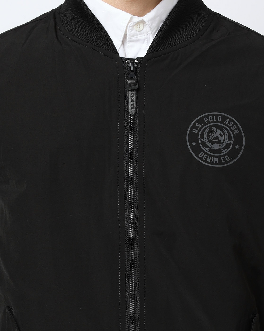 us polo assn front zip jacket with insert pocket