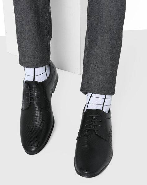 red tape black derby formal shoes
