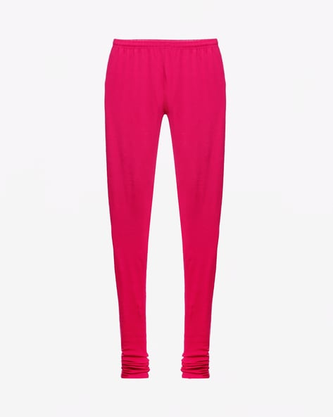 Red Fox Vivid Hot Pink Fuchsia Skinny Casual Dress Pants, Super Comfy  Moleton Stretch Jeggings Legging Cotton Yoga Pants for Tall Plus Women