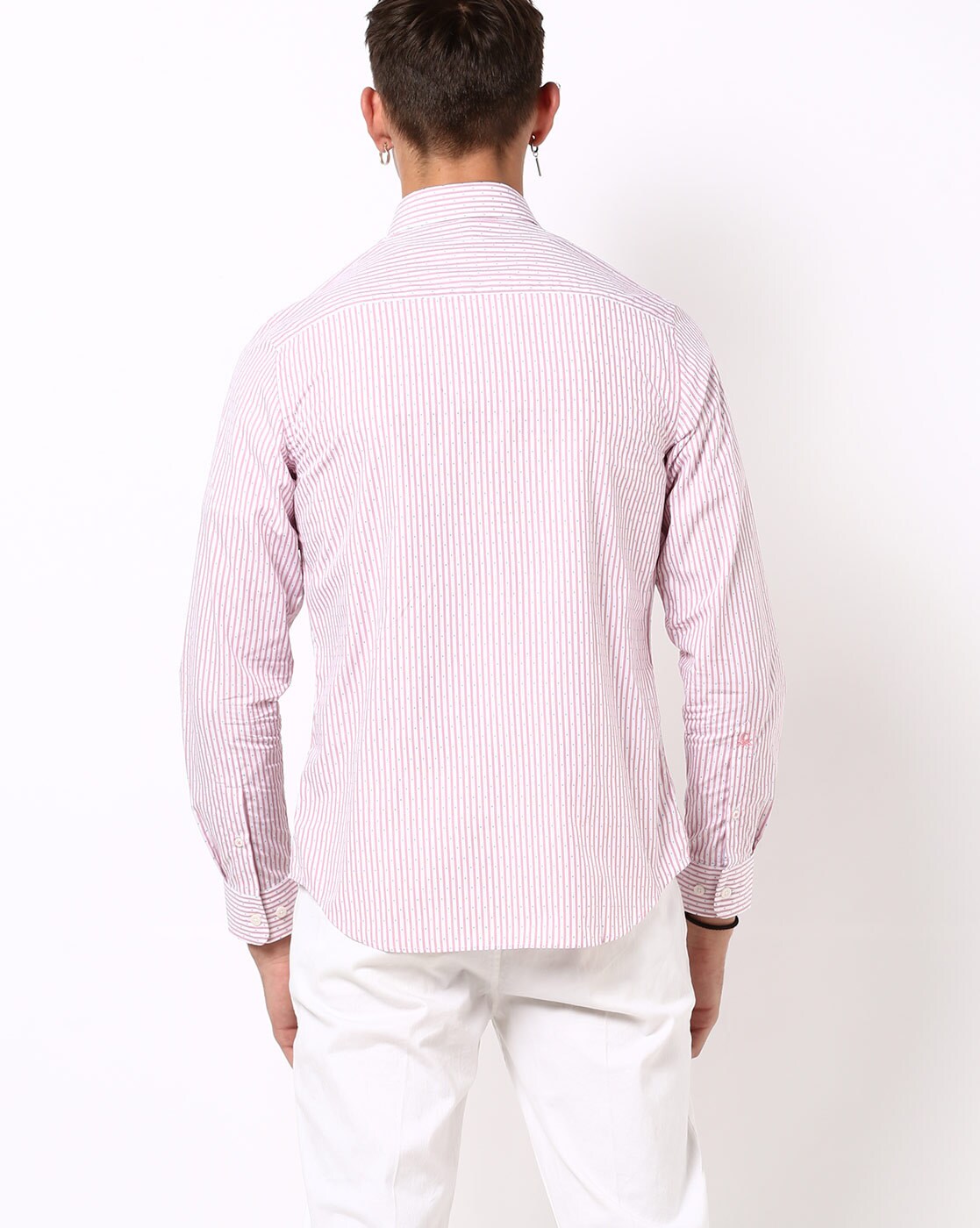 THOMAS PINK Shirt Mens 15 S White – Pink Stripes - Brandinity